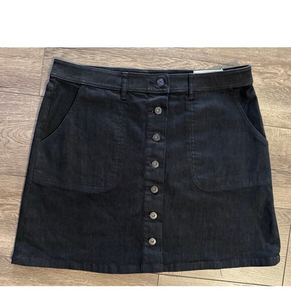 Two by Vince Camuto Dresses & Skirts - Two by Vince Camuto Black Denim Button Front Skirt Size 12/31